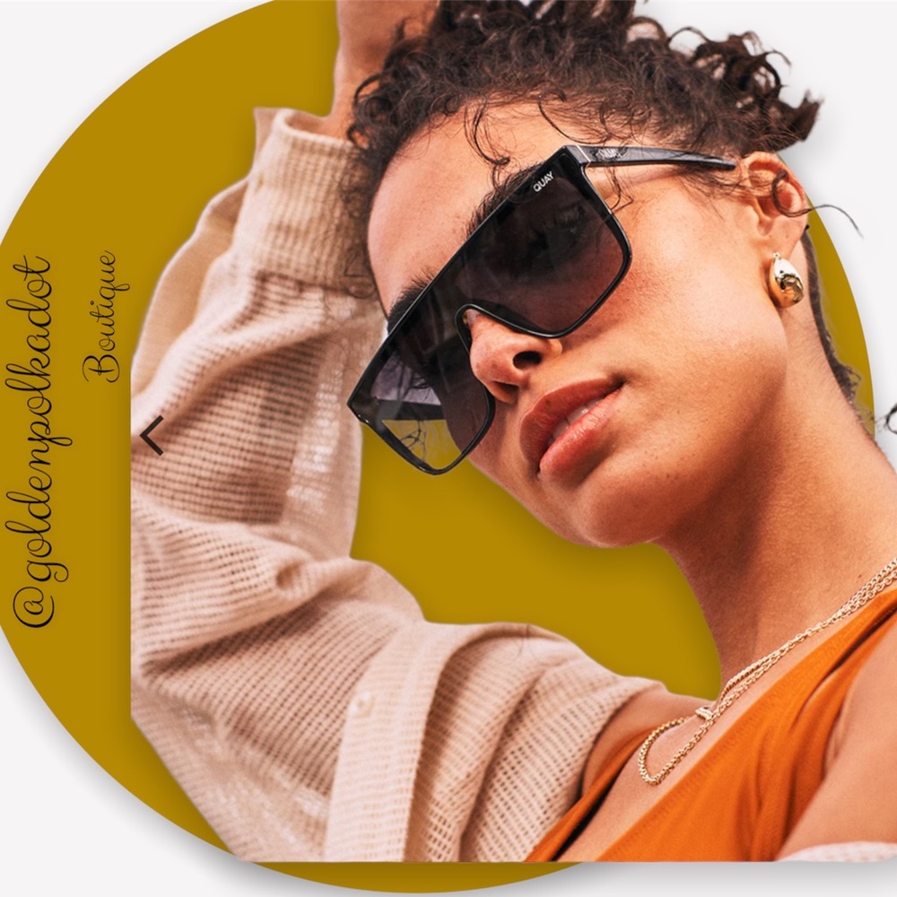 Quay Nightfall Flat Top Polarized Unisex Sunglasses New in case with cloth - Picture 6 of 13